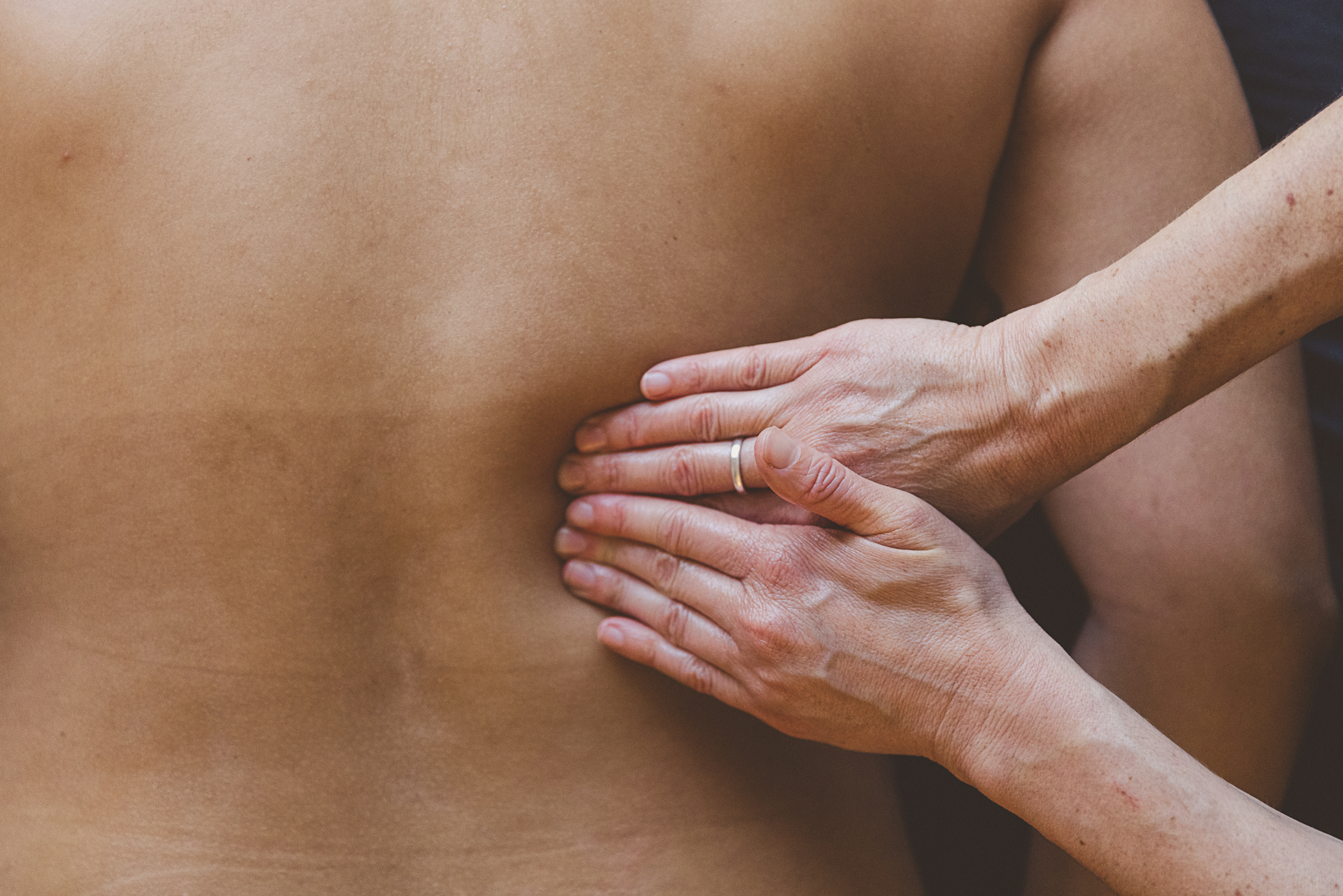 Therapeutic bodywork on the back